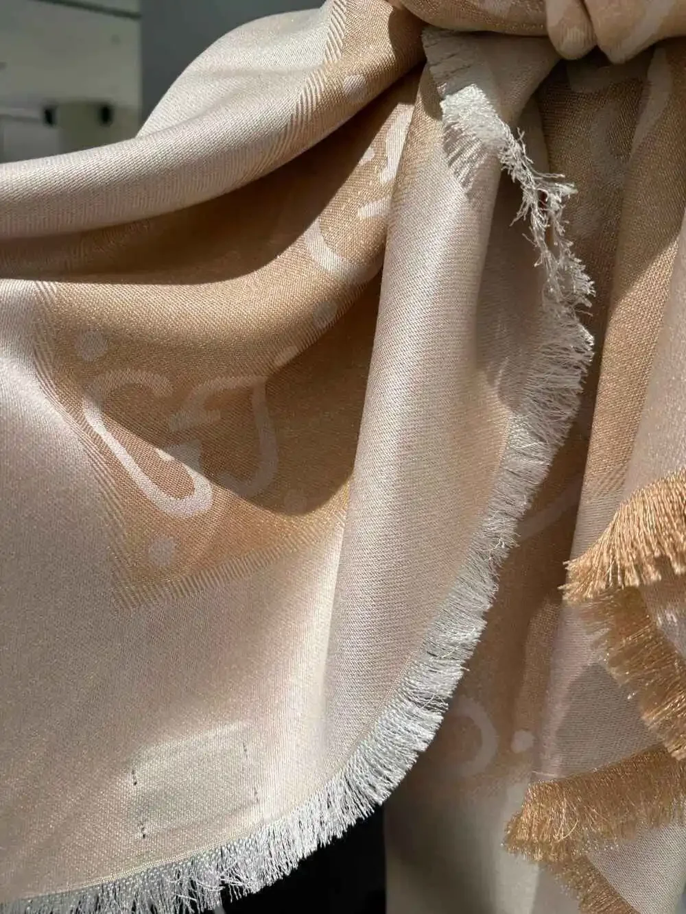 GUCCI Metallic GG Monogram Scarf